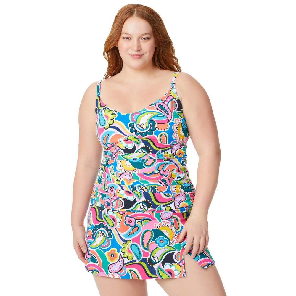 Bleu Rod Beattie Scoop Neck Tankini Top Underwire Go for Bold 18